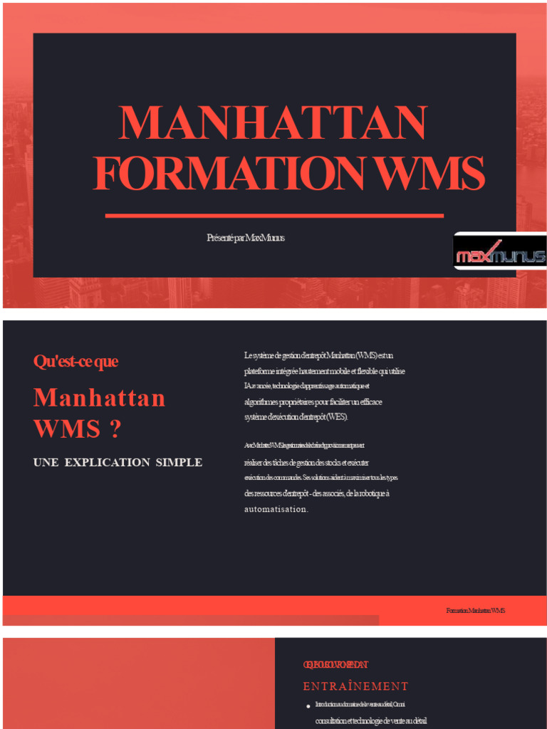 Formation Manhattan WMS : Gestion d'entrepôt | PDF | Entrepôt ...