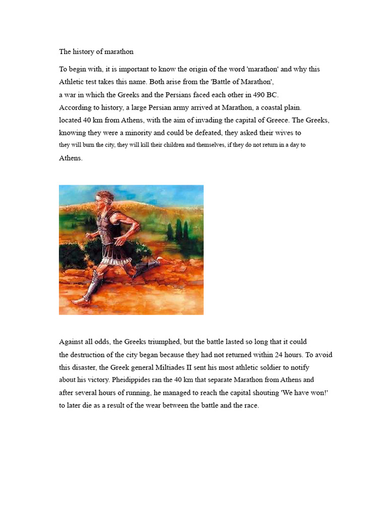 Origins of the Marathon Race | PDF