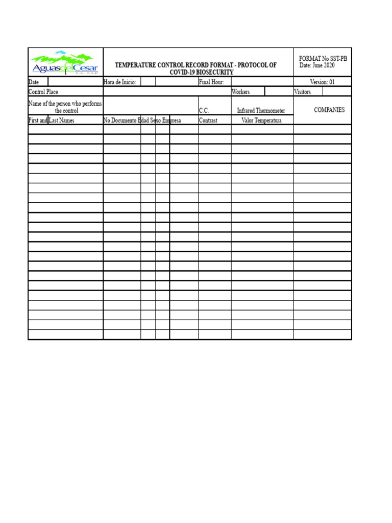 COVID-19 Temperature Control Protocol | PDF
