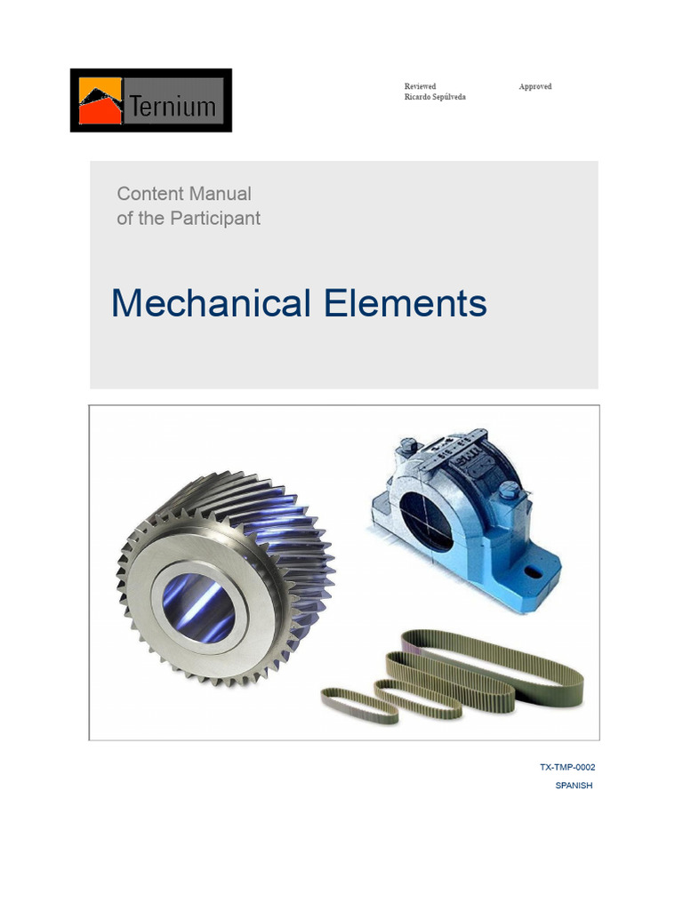 Mechanical Elements Manual Overview | PDF | Belt (Mechanical) | Bearing ...