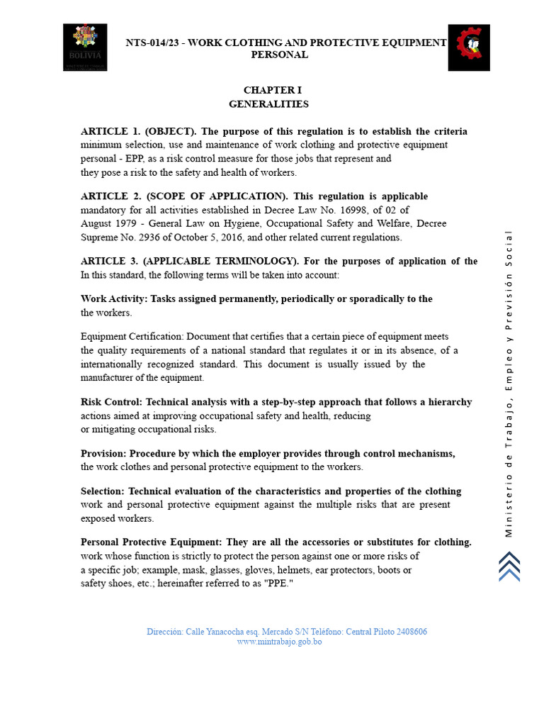 Nts-0014-Work Clothing and Ppe | PDF | Personal Protective Equipment ...