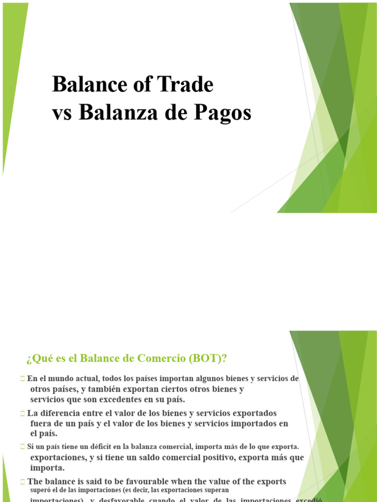 Balance de Comercio y Balance de Pagos | PDF | Balance de pagos ...