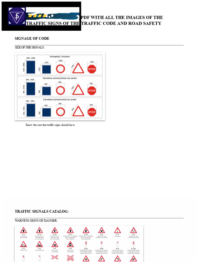 Traffic Signs Guide 2021 Spain PDF | PDF | Traffic | Transport ...