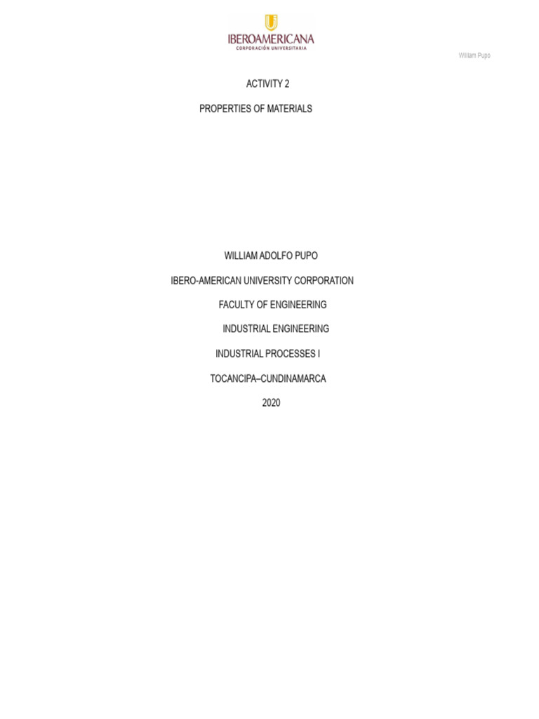 Properties of Materials Overview | PDF | Deformation (Engineering ...