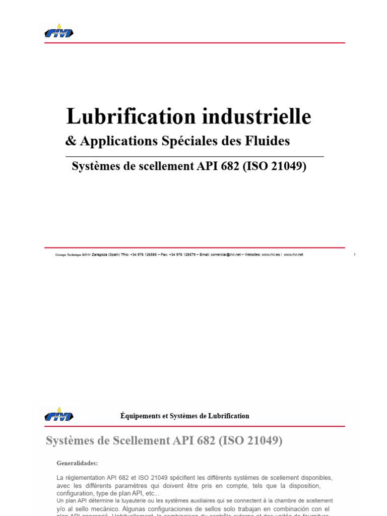 Systèmes de Scellement API 682 et ISO 21049 | PDF | Pompe | Pression