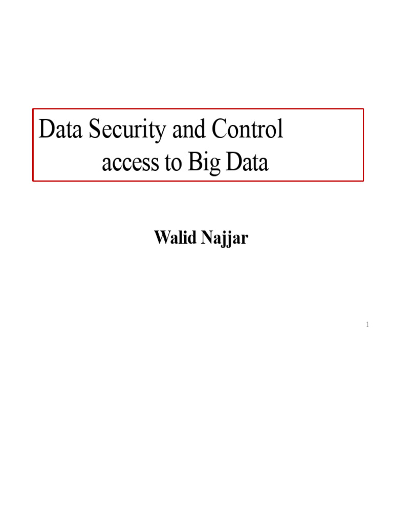 Data Security Challenges in Big Data | PDF | Security | Computer Security