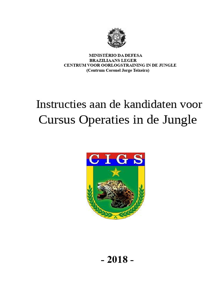 Handleiding van de Jungle Operaties Cursus 2018 | PDF