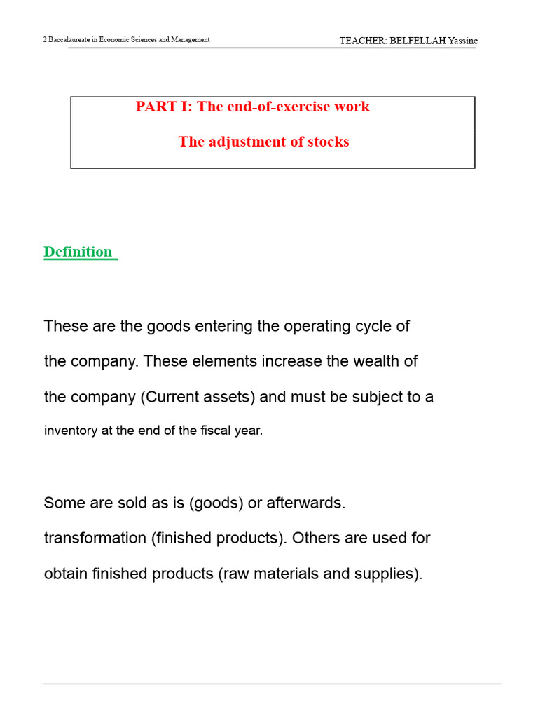Stock Variation in Economic Management | PDF | Inventory | Goods