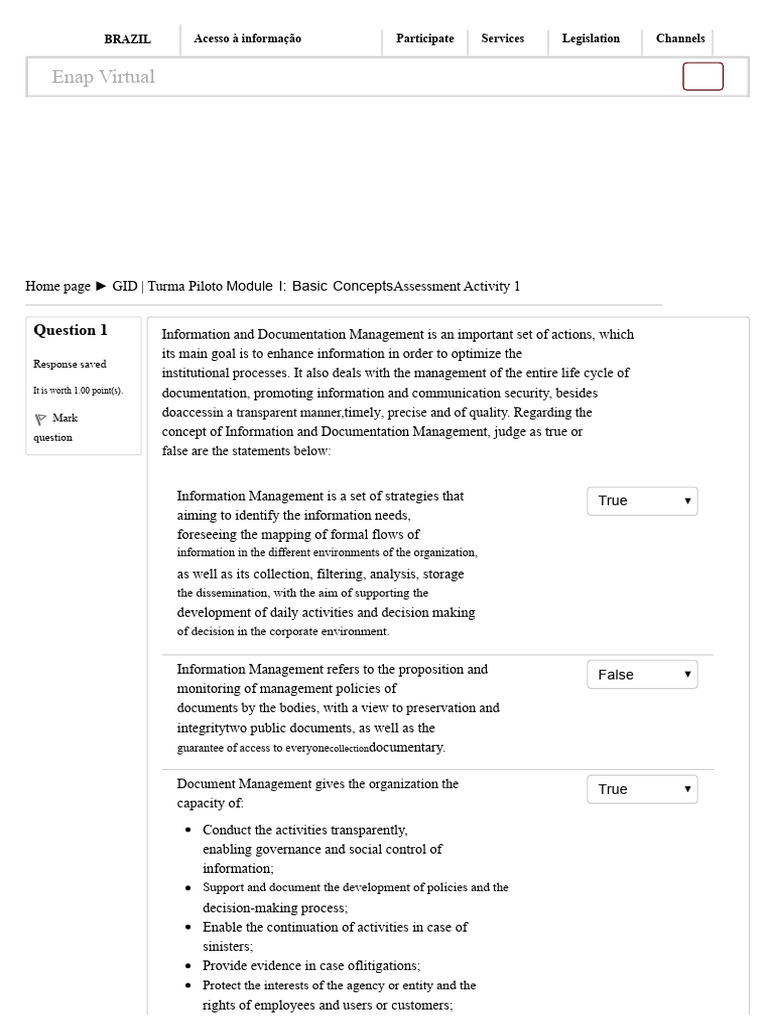 Assessment Activity 1 1 To 4 | PDF | Information | Concept