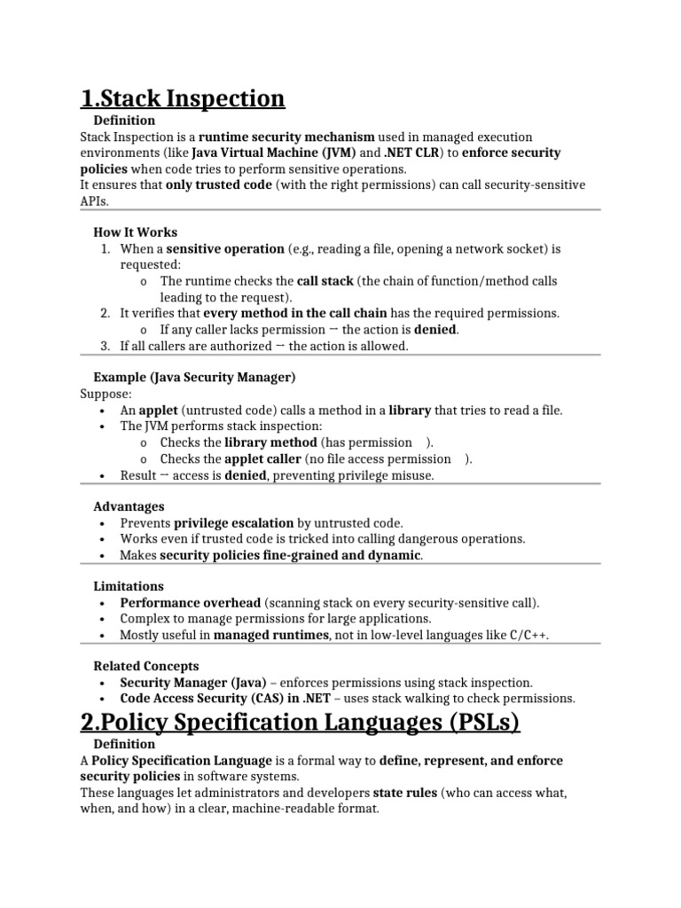 Stack Inspection and Security Policies | PDF | Http Cookie | Security