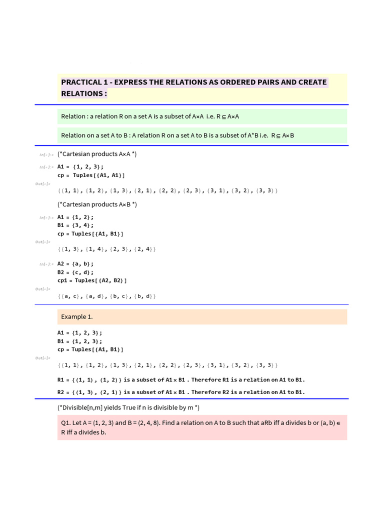 Relations as Ordered Pairs in Sets | PDF | Mathematical Logic ...