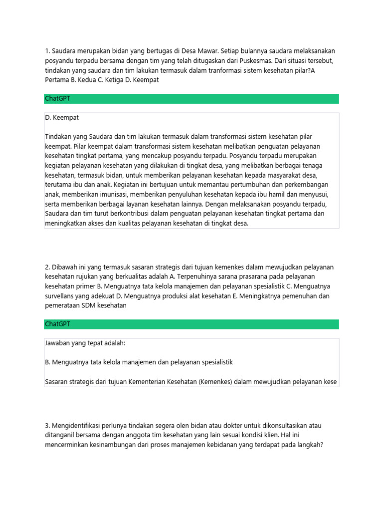 Manajemen Pelayanan Kesehatan di Desa | PDF