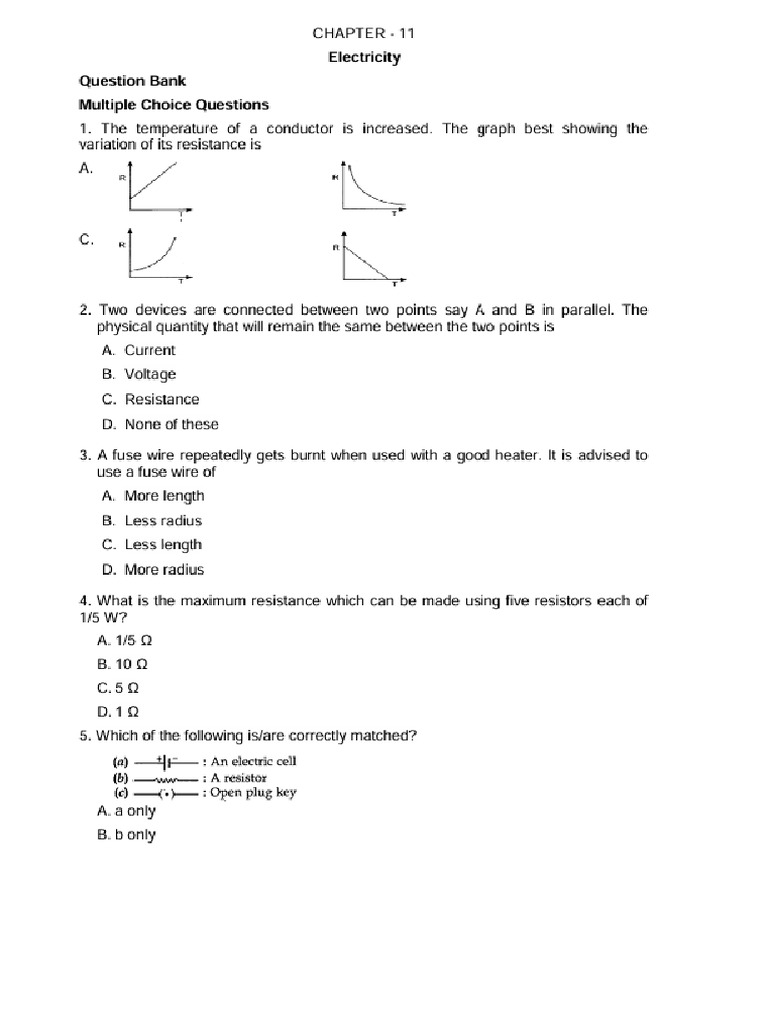 Electricity2 Questions | PDF