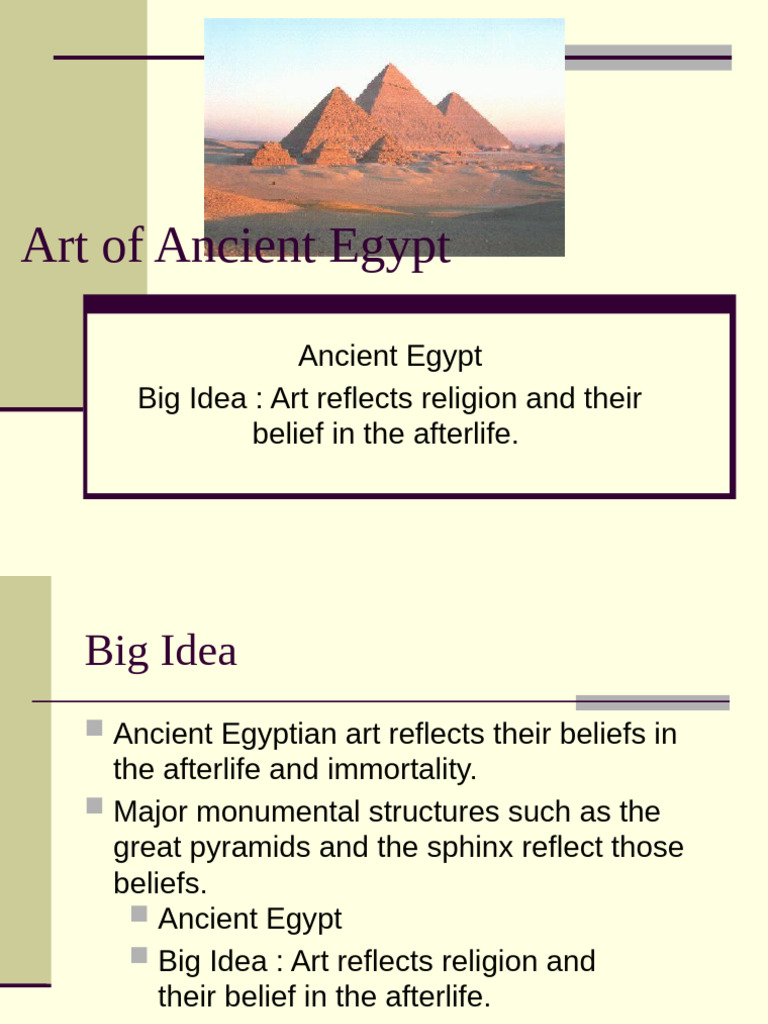 Ancient Egyptian Art and Beliefs | PDF