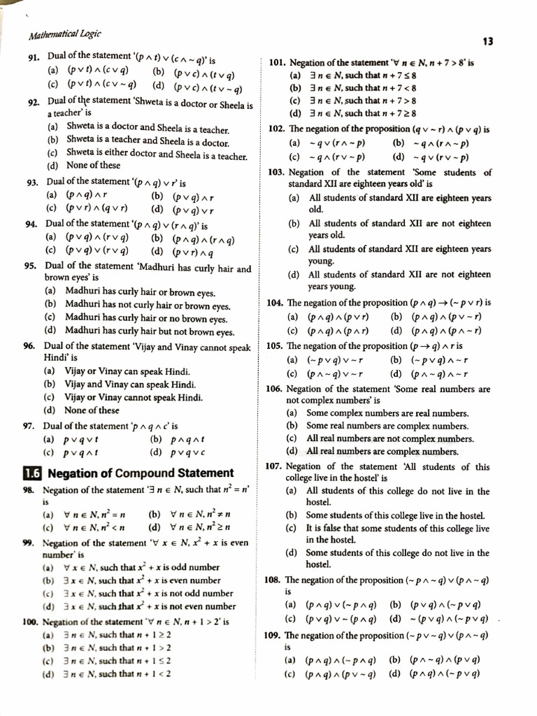 Logic Duals and Negations Explained | PDF | Mathematics | Metalogic