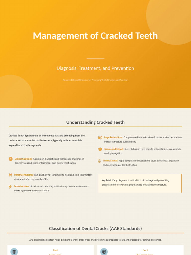 Cracked Teeth: Diagnosis & Treatment Guide | PDF | Dentistry Branches ...