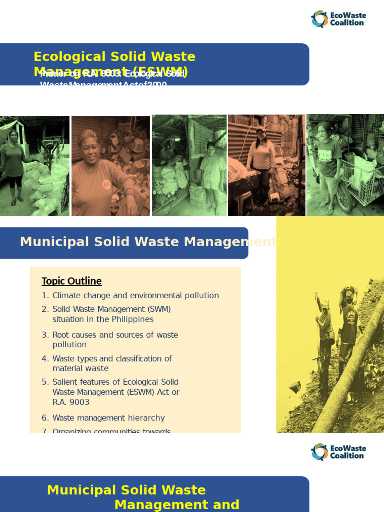 Ecological Solid Waste Management Guide | PDF | Climate Change | Climate
