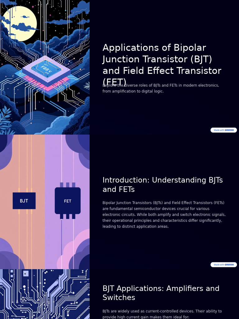 BJT and FET Applications in Electronics | PDF | Amplifier | Bipolar ...
