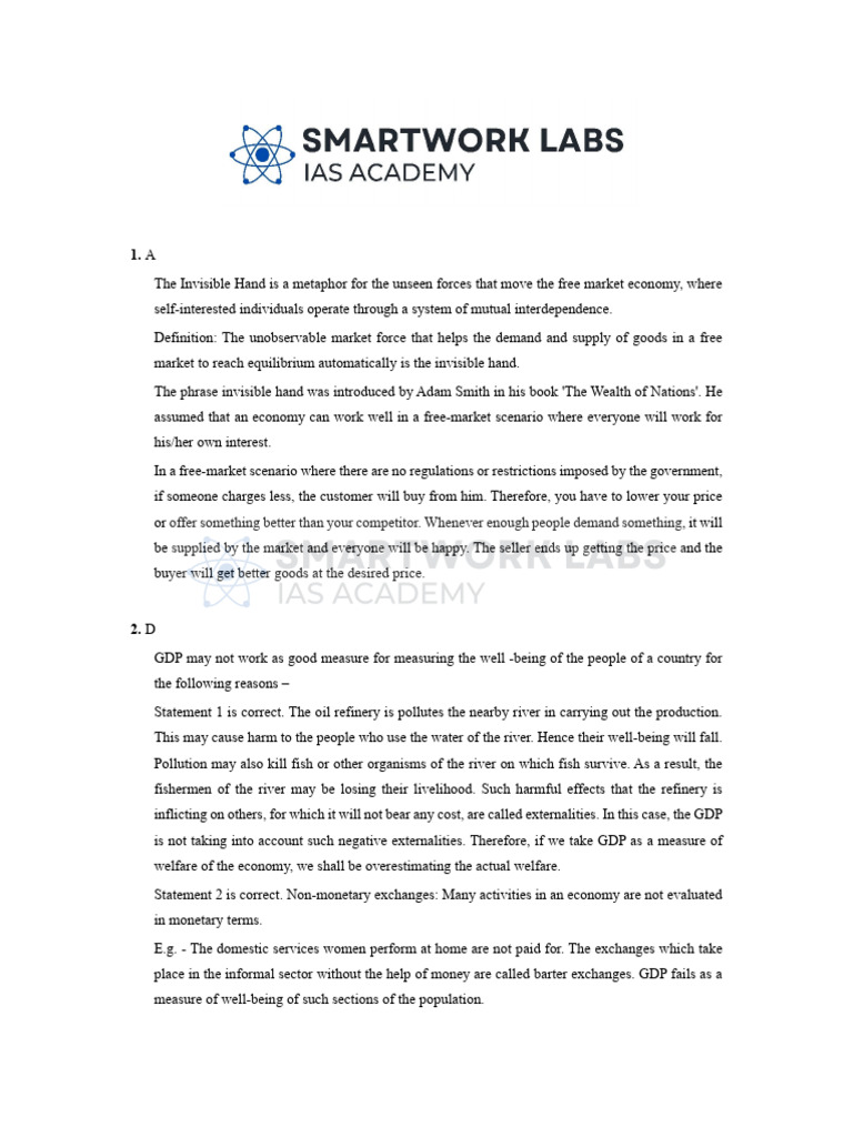 Understanding GDP and Economic Welfare | PDF | Gross Domestic Product ...