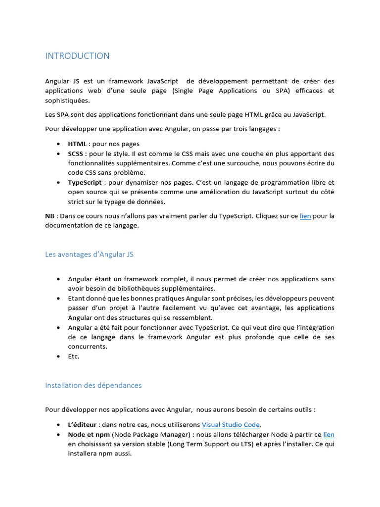 Introduction à Angular JS et création d'applications | PDF | JavaScript ...