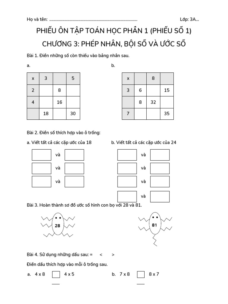 HP1 - Phieu So 1 | PDF