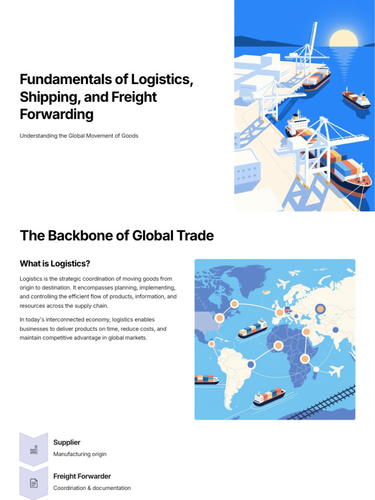 Fundamentals of Logistics Shipping and Freight Forwarding (1) | PDF ...