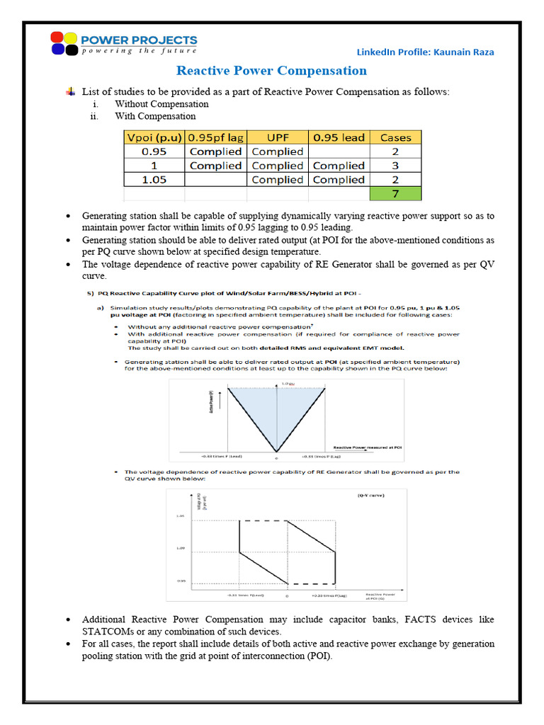 Reactive Power Compensation Analysis | PDF
