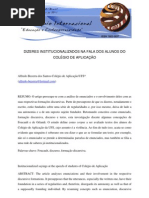 Microsoft Word - DIZERES INSTITUCIONALIZADOS NA FALA DOS ALUNOS DO COLÉGIO DE APLICAÇÃO