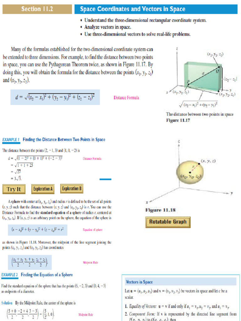 Exe 11.2 Vectors in the Space | PDF