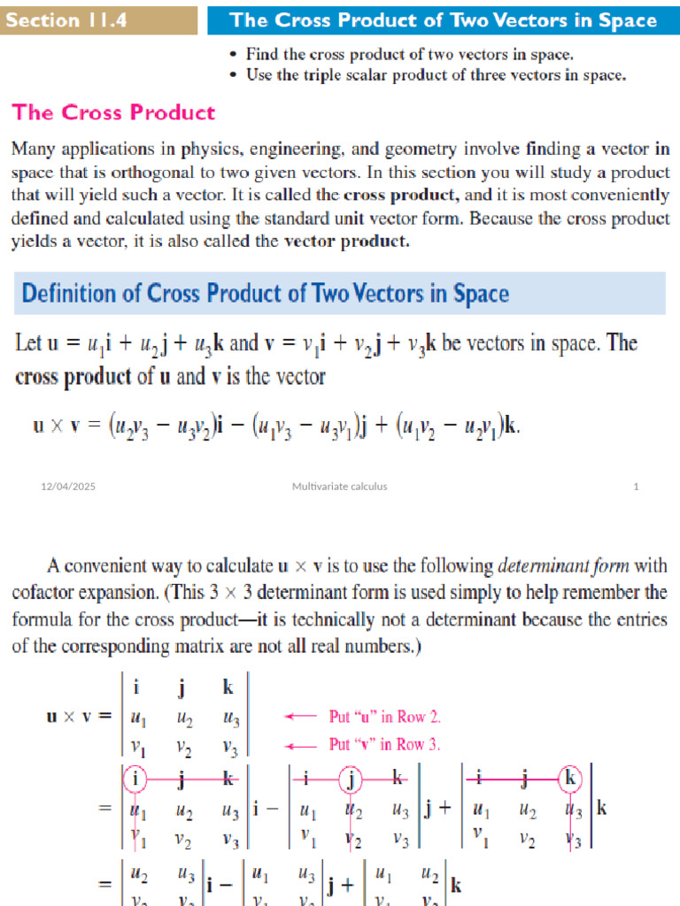 Exe 11.4 Vector Product(1) | PDF