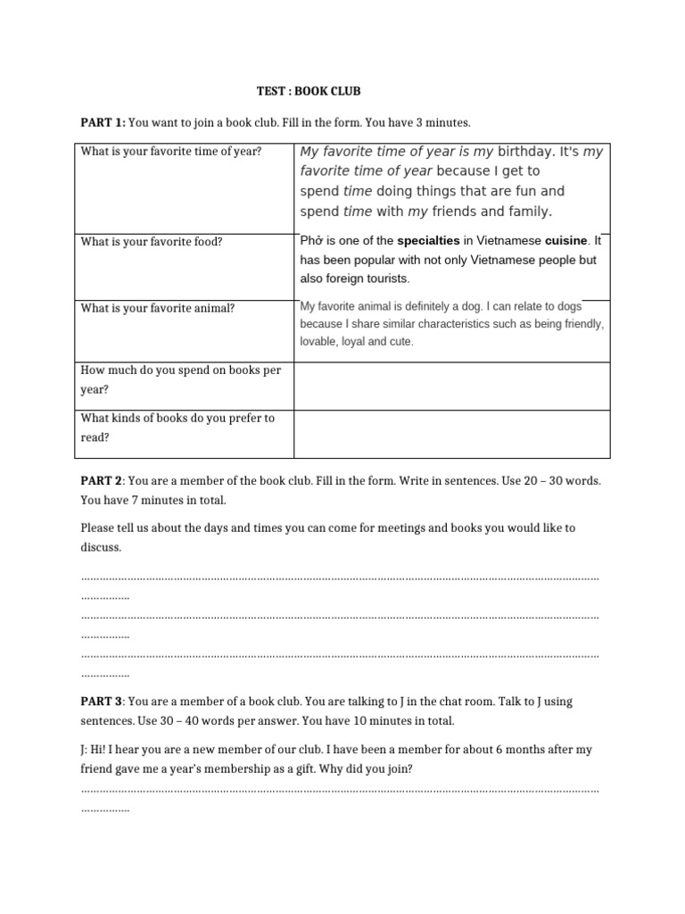 Writing Test Demo | PDF