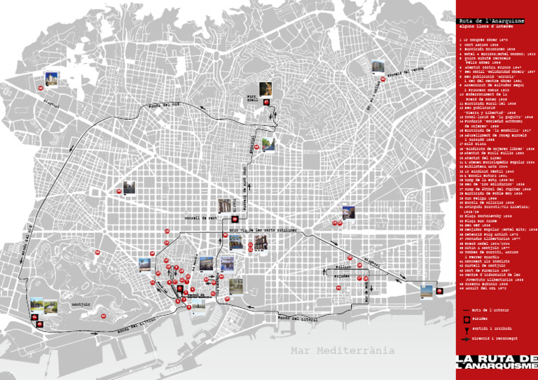 Mapa Ruta Anarquista Barcelona | PDF