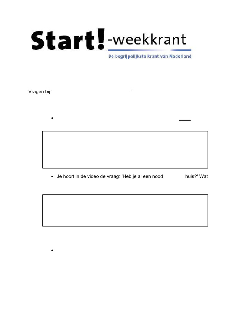 Start! Weekkrant Week 48 2025 Leerlingen | PDF