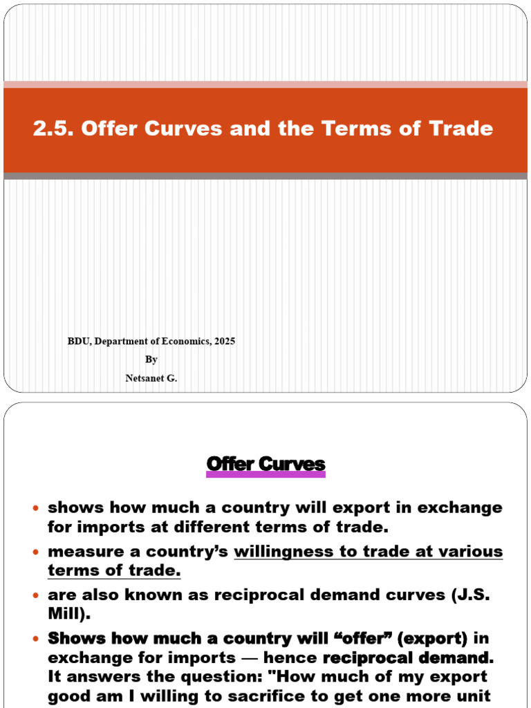 Understanding Offer Curves in Trade | PDF | Price Elasticity Of Demand ...