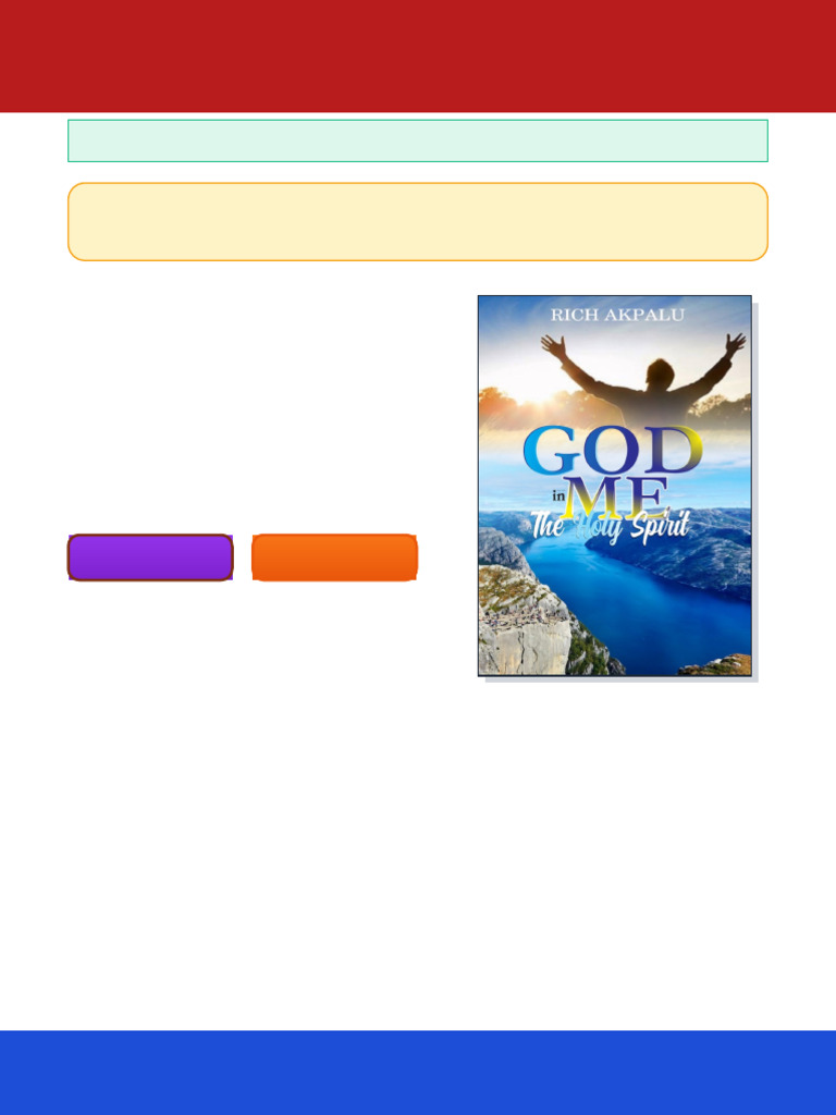 GOD IN ME 1st Edition Rich Akpalu Ebook Plus Content Version | PDF ...