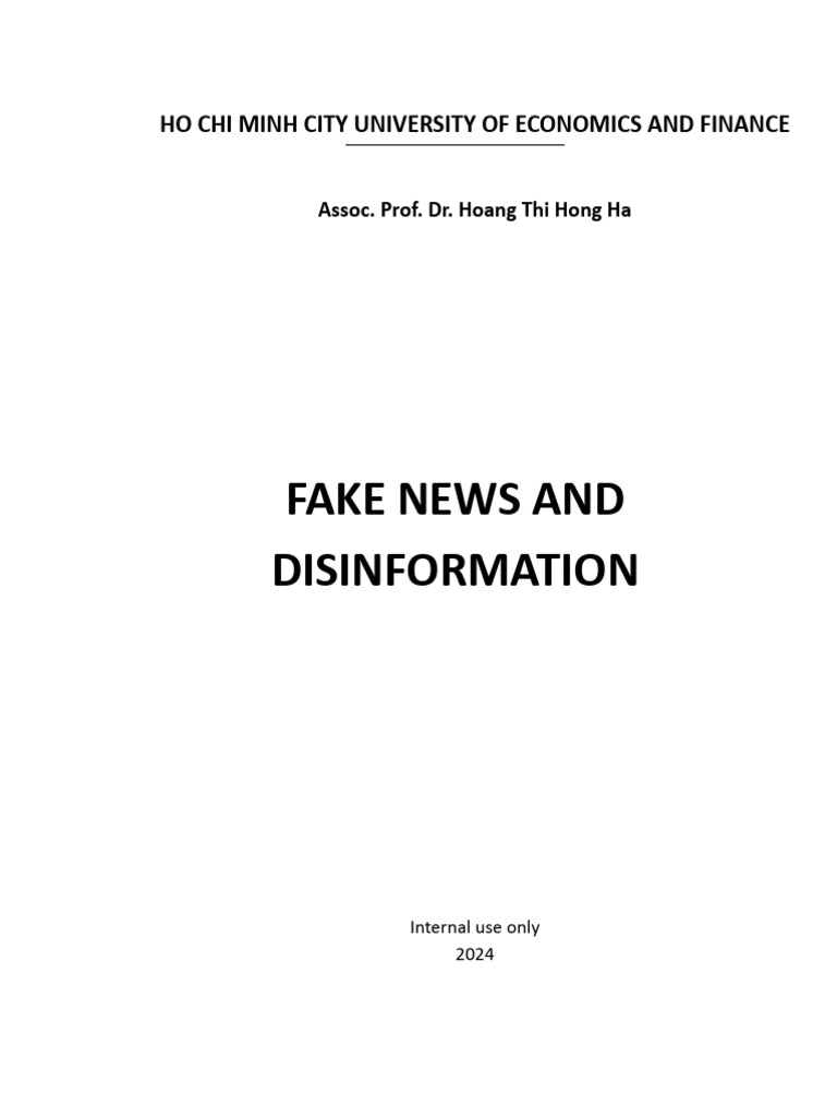 Understanding Fake News and Disinformation | PDF | Social Media ...