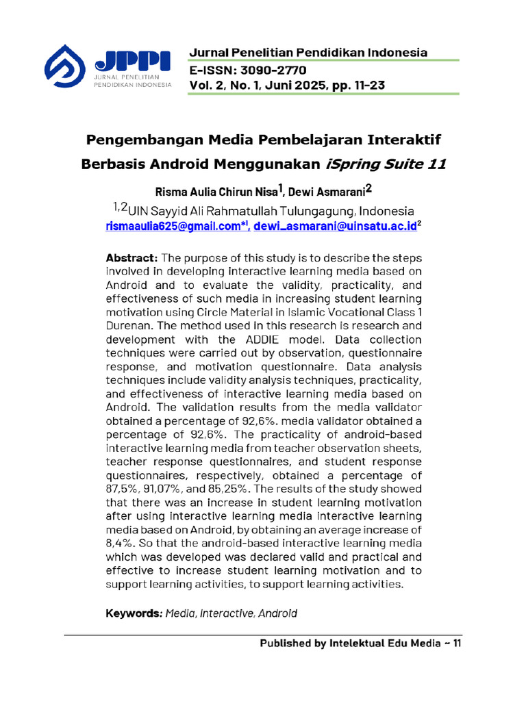 View of Pengembangan Media Pembelajaran Interaktif Berbasis Android ...