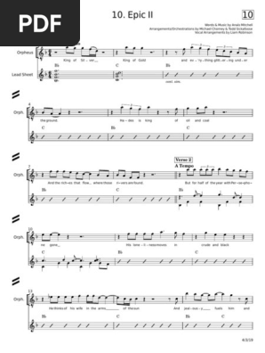 Orpheus Vocal Score - Epic II | PDF