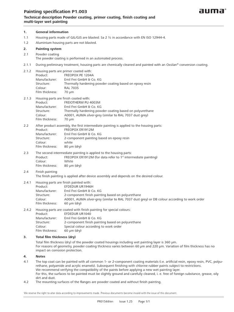 Powder Coating and Painting Specifications | PDF | Paint | Coating
