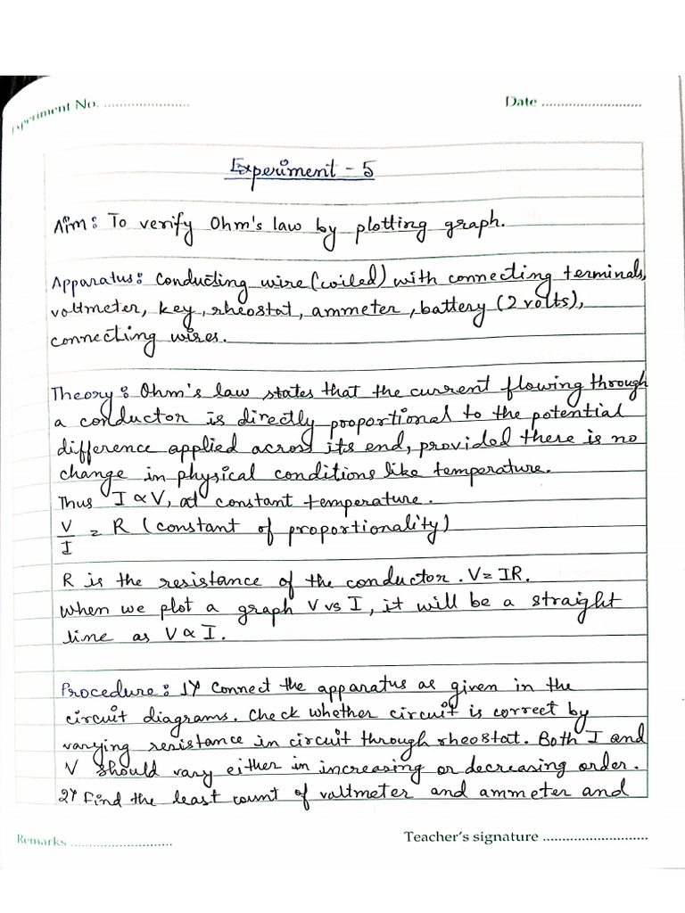 Class 10 Physics - Practical File-3 | PDF