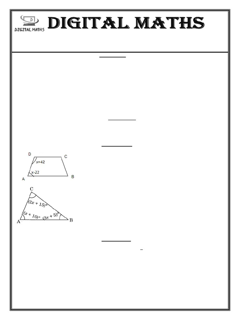 8th Grade Maths Test Paper | PDF