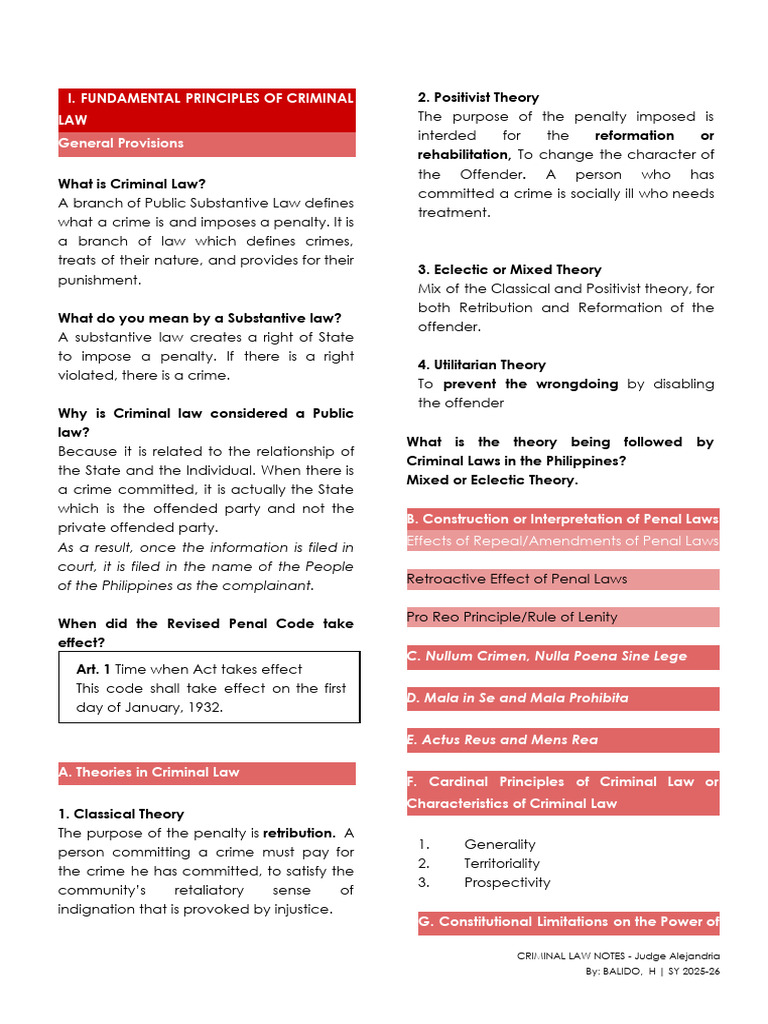 Overview of Criminal Law Principles | PDF | Mens Rea | Crimes