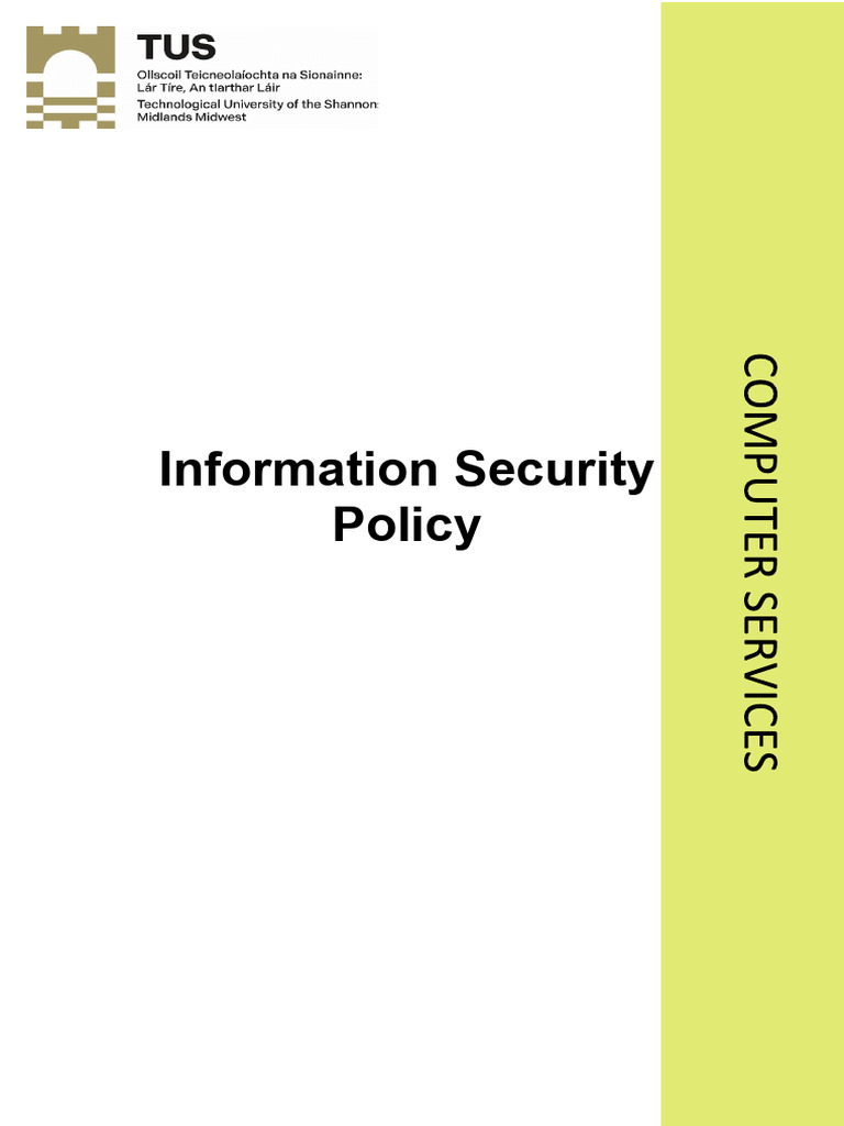 TUS Information Security Policy 2024 | PDF | Information Security ...