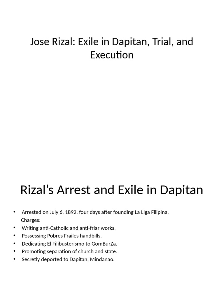 Jose Rizal Exile, Trial Execution | PDF | Philippines