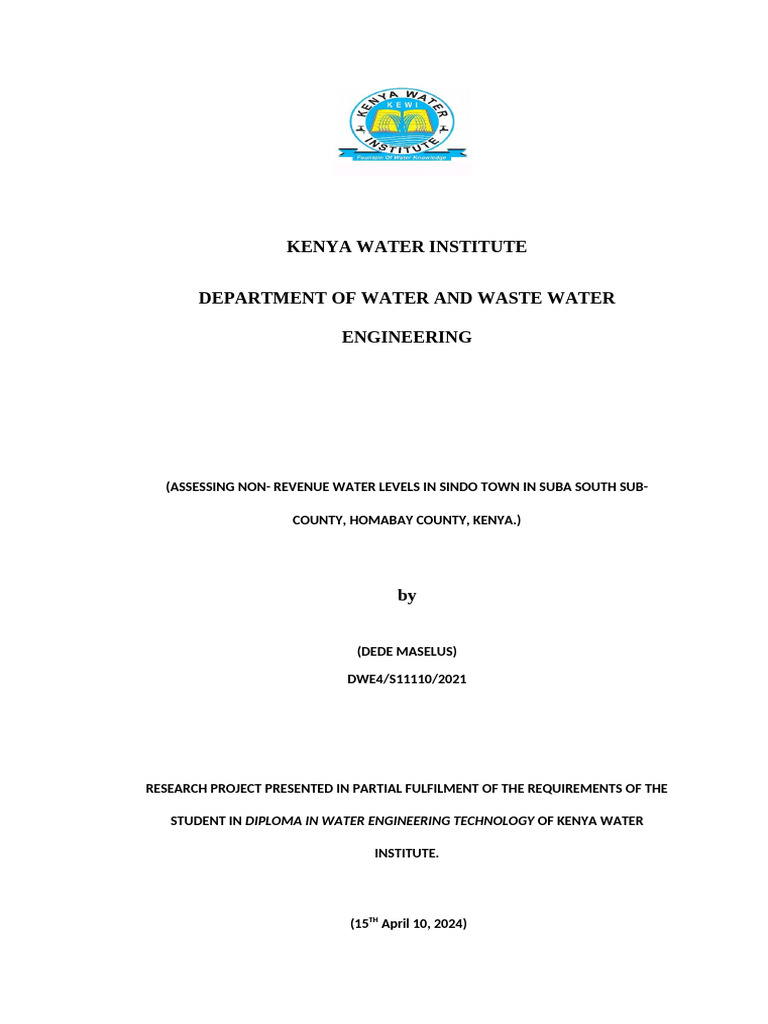 Research Format FOR DIP & CERT final-1 (2) (2) | PDF | Water | Data