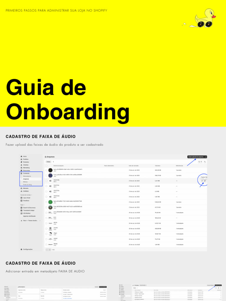 Guia de Onboarding para Shopify | PDF