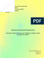 Topografia y Modelacion Digital Del Terreno en La Peninsula Oeste Del Rincon de Los Indios Oct