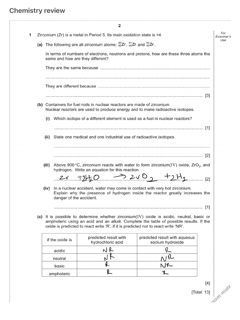 Chemistry Review | PDF