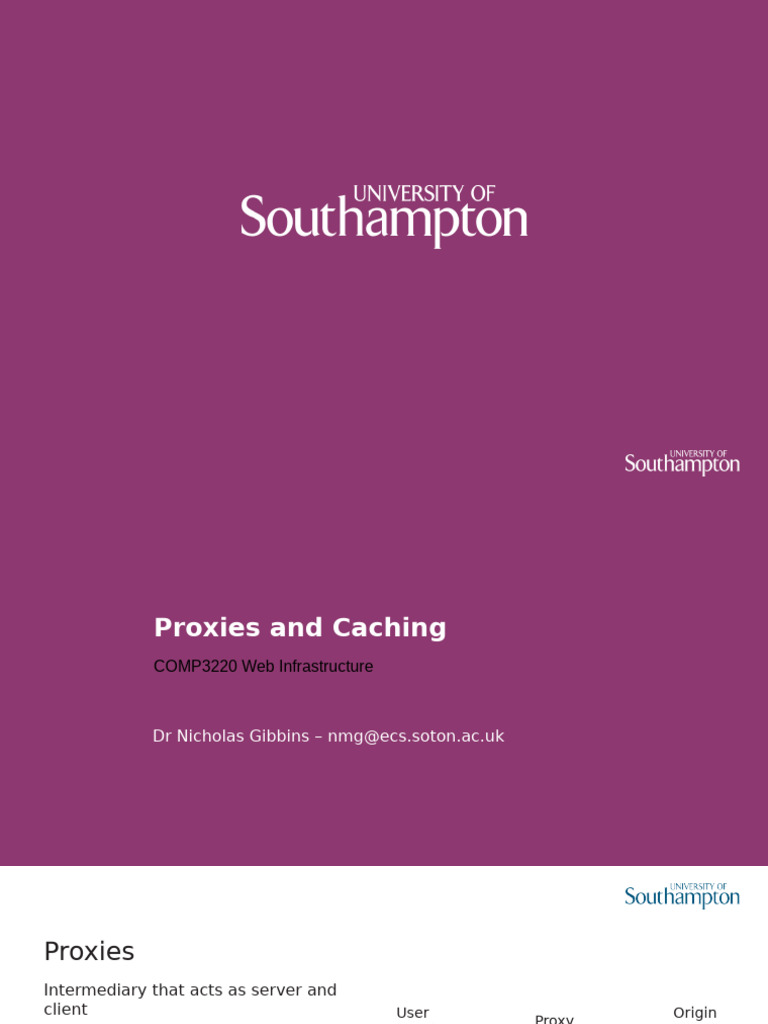 Proxies and Caching in Web Infrastructure | PDF | Proxy Server ...