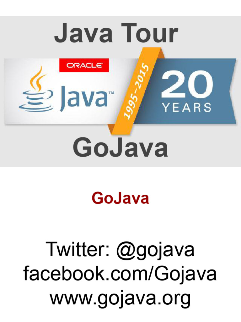 Java Tour 20 Anos - GoJava | PDF